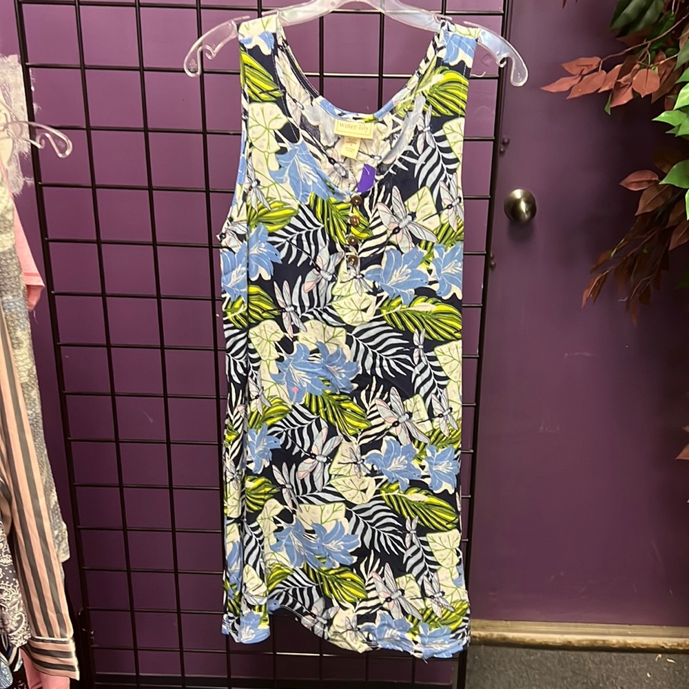 💜Water Lily Blue Sundress M